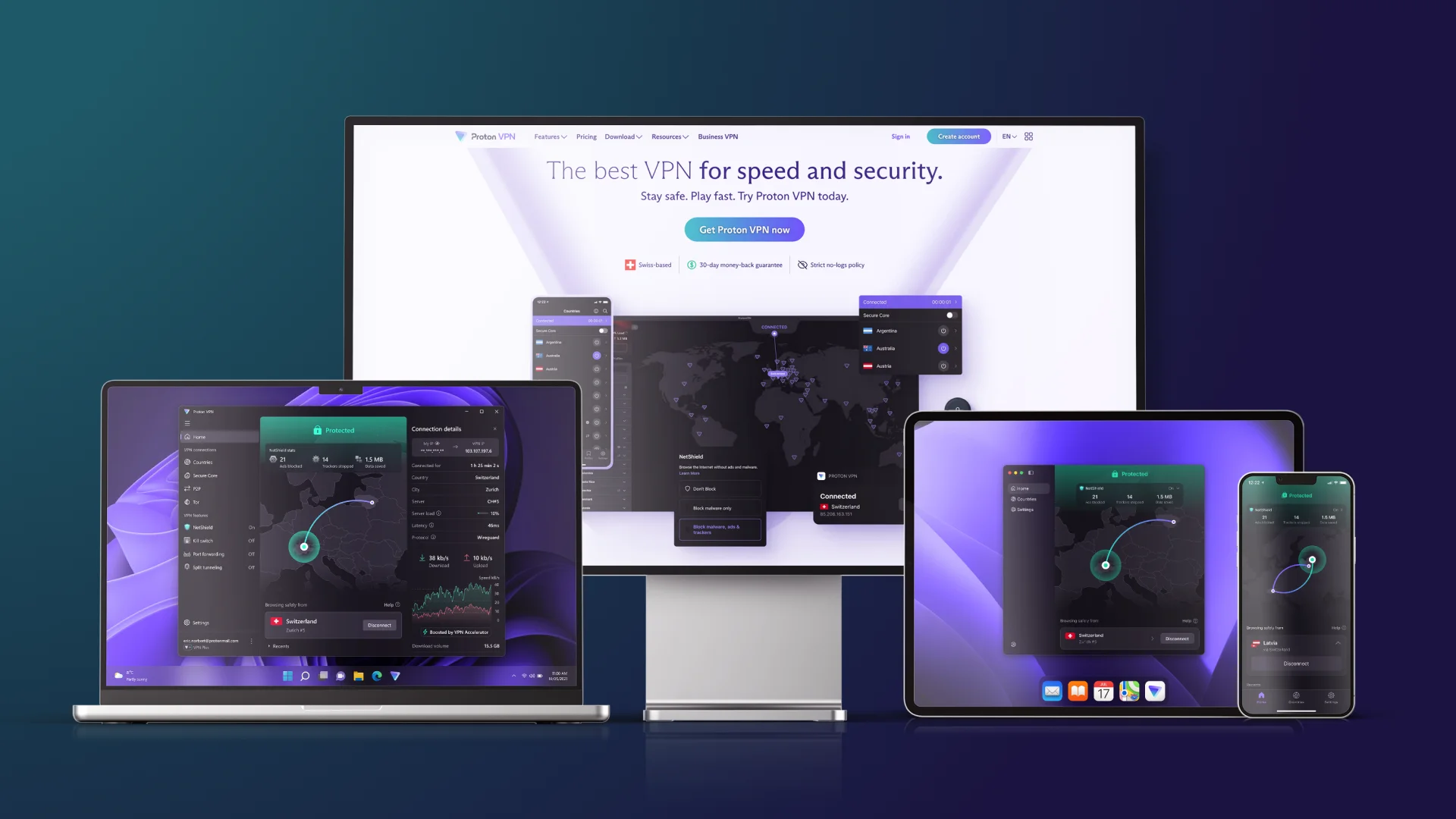 ProtonVPN interface application